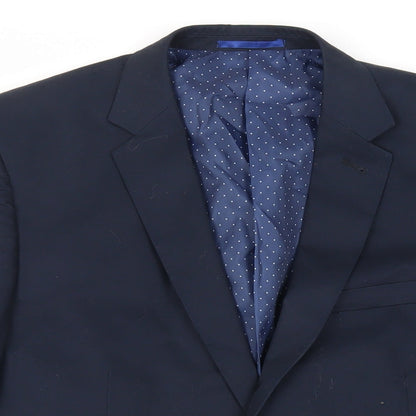 Next Mens Blue Cotton Jacket Suit Jacket Size 42 Regular