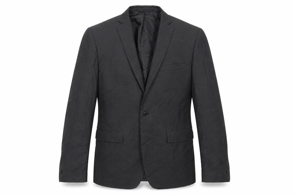 Moss London Mens Grey Polyester Jacket Suit Jacket Size 38 Regular