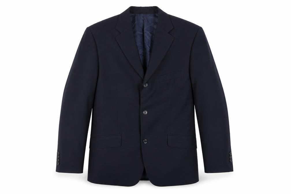 River Island Mens Blue Wool Jacket Suit Jacket Size 42 Regular
