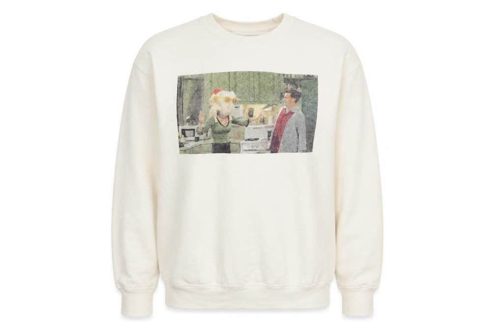 Friends Womens White Cotton Pullover Sweatshirt Size M Pullover