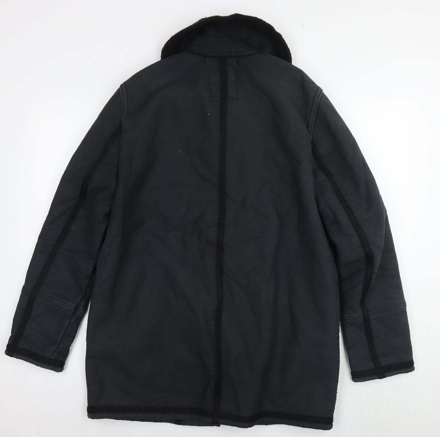 Gap Womens Black Overcoat Coat Size S Zip