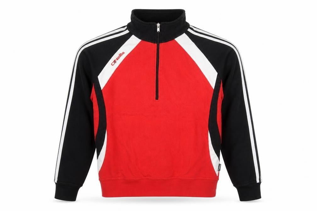 O'Neill Mens Red Cotton Pullover Sweatshirt Size M - Colourblock Pattern