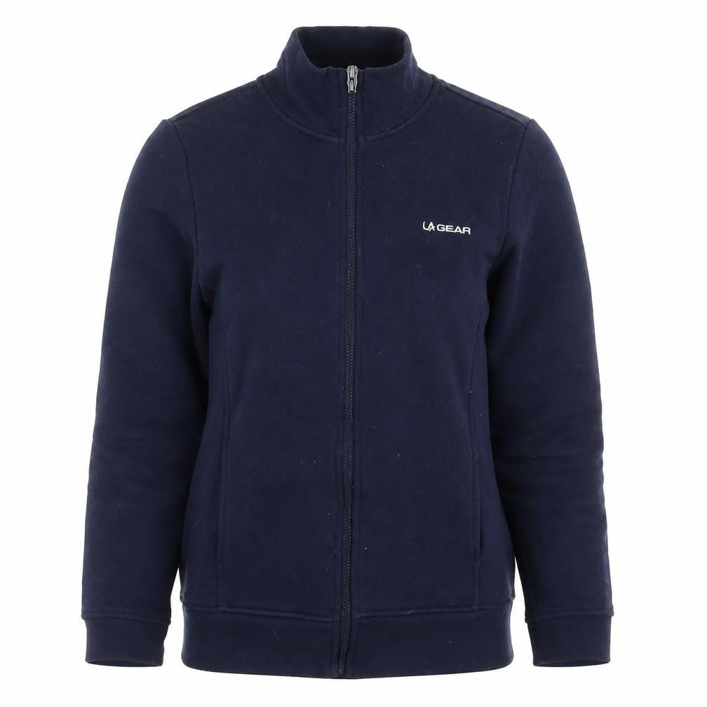 LA Gear Womens Blue Cotton Full Zip Hoodie Size 6 Pullover