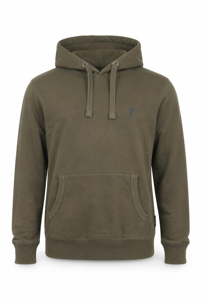 French Connection Mens Green Cotton Pullover Hoodie Size S