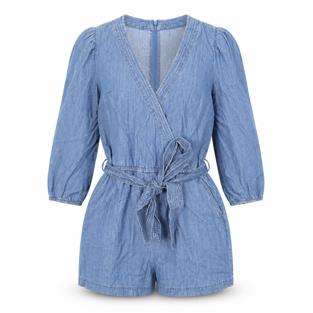 Gap Womens Blue Cotton Playsuit One-Piece Size 6 Zip