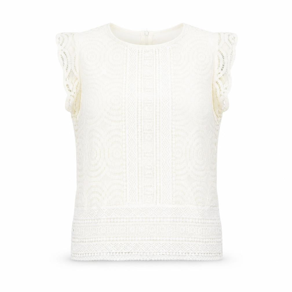 Apricot Womens White Polyamide Basic T-Shirt Size 8 Round Neck