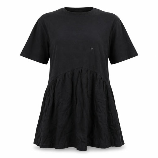ASOS Womens Black Cotton T-Shirt Dress Size 12 Round Neck Pullover