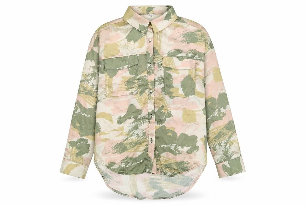 River Island Girls Multicoloured Geometric Polyester Basic Button-Up Size 9-10 Years Collared Button