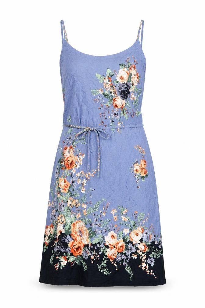 Oasis Womens Multicoloured Floral Viscose A-Line Size S Scoop Neck Pullover