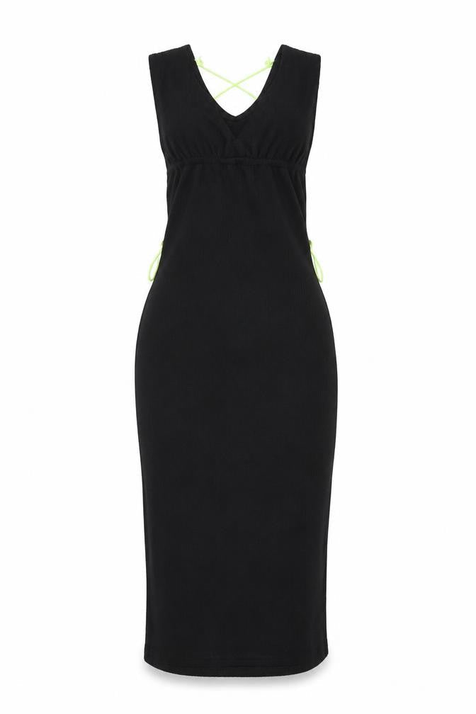 Skinny Dip Womens Black Polyester Bodycon Size 8 Round Neck Pullover