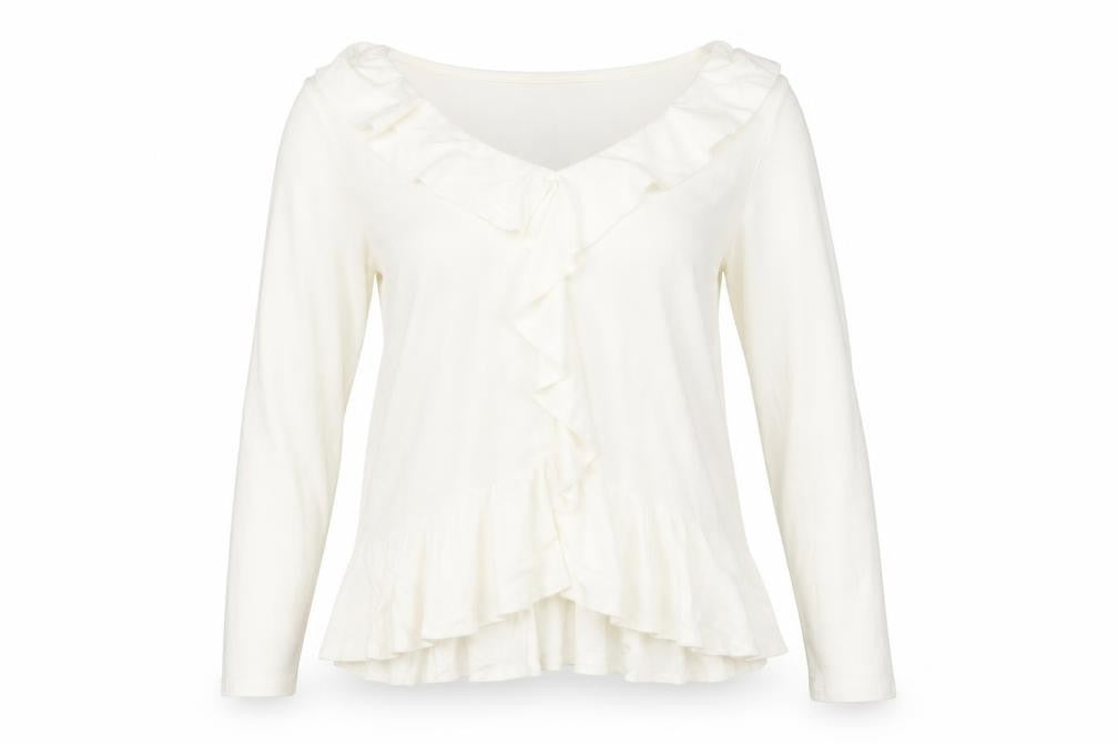 Only Carmakoma Womens Ivory V-Neck Acrylic Pullover Jumper Size 18