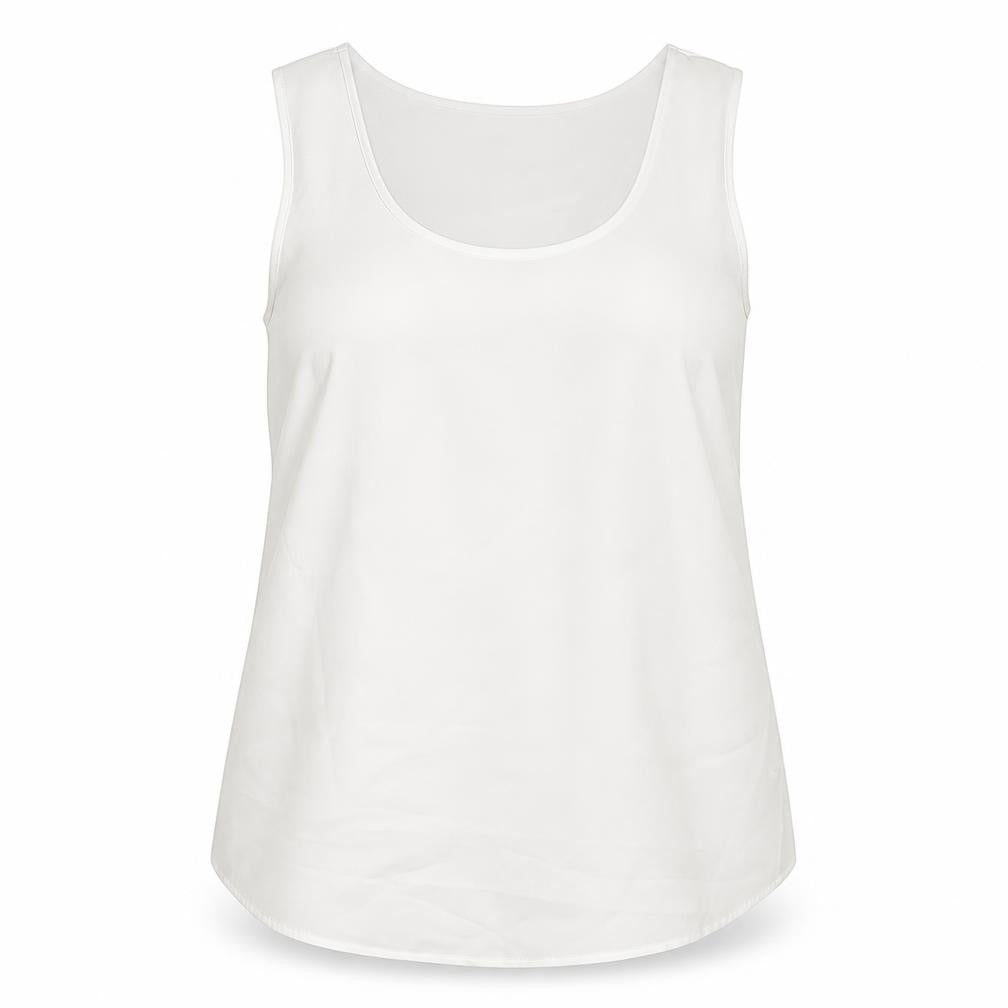 Marks & Spencer Womens White Polyester Basic Tank Size 16 Scoop Neck