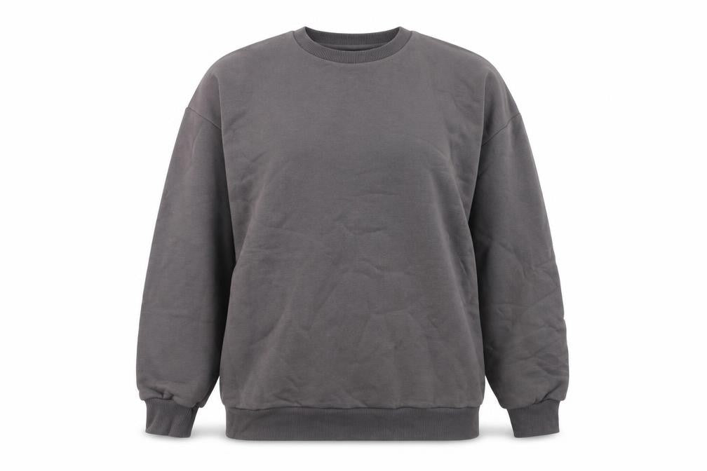NA-KD Womens Grey Cotton Pullover Sweatshirt Size XS Pullover