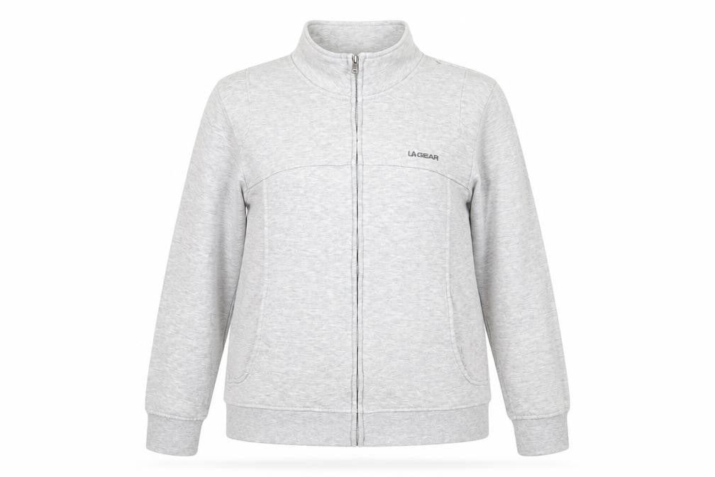LA Gear Womens Grey Polyester Full Zip Sweatshirt Size 14 Zip