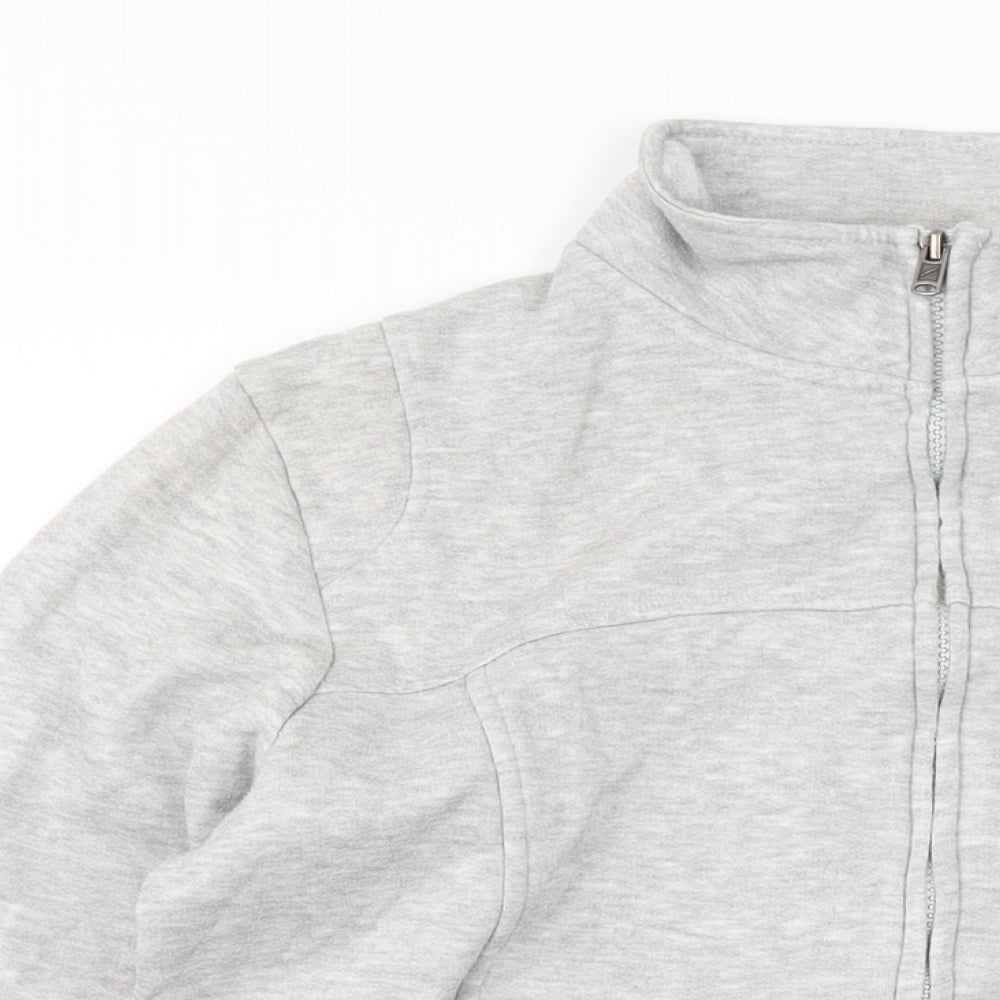 LA Gear Womens Grey Polyester Full Zip Sweatshirt Size 14 Zip