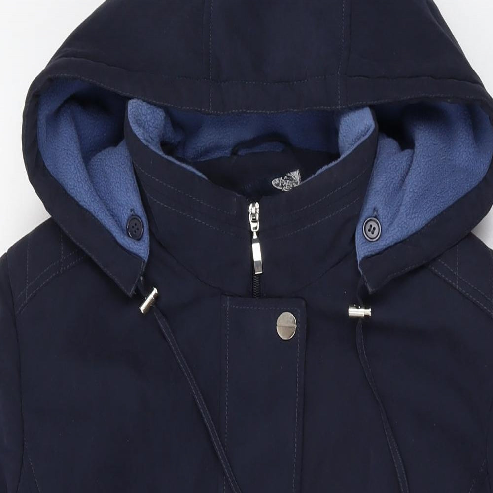 EMW Womens Blue Jacket Size 10 Zip
