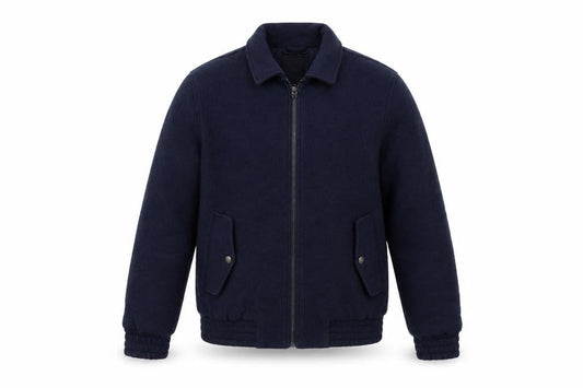 Maison Cinqcent Mens Blue Bomber Jacket Jacket Size S Zip