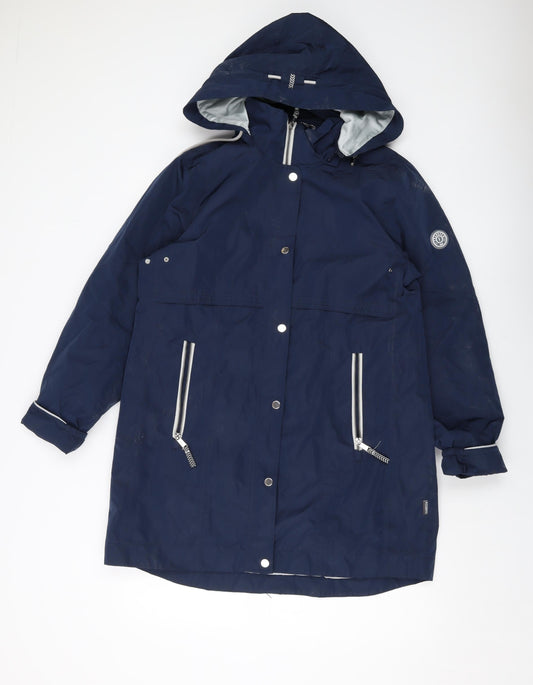 Frandsen Womens Blue Jacket Size 14 Zip