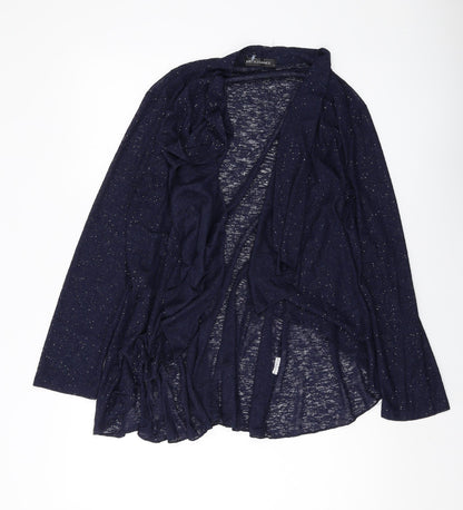 Just Elegance Womens Blue Jacket Blazer Size L