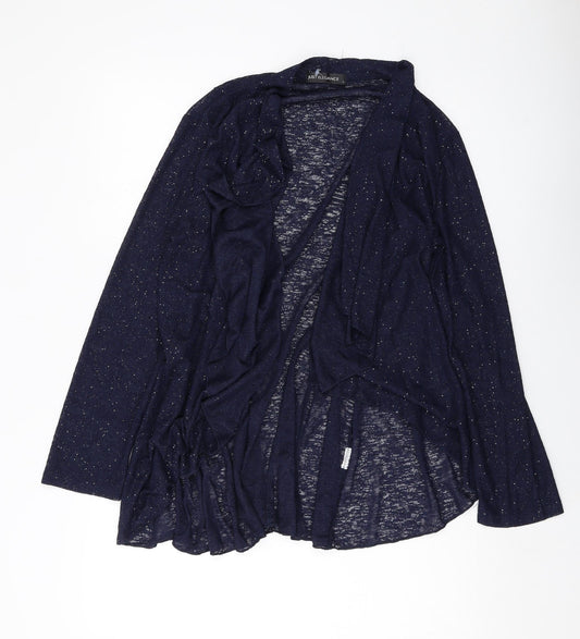 Just Elegance Womens Blue Jacket Blazer Size L