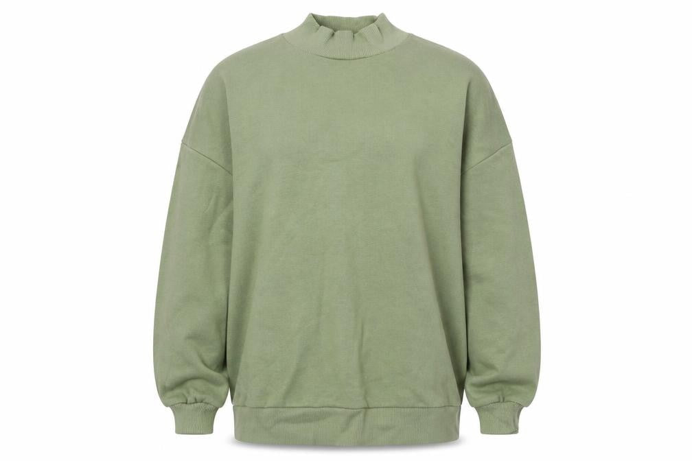 Chelsea Peers Womens Green Cotton Pullover Sweatshirt Size L Pullover