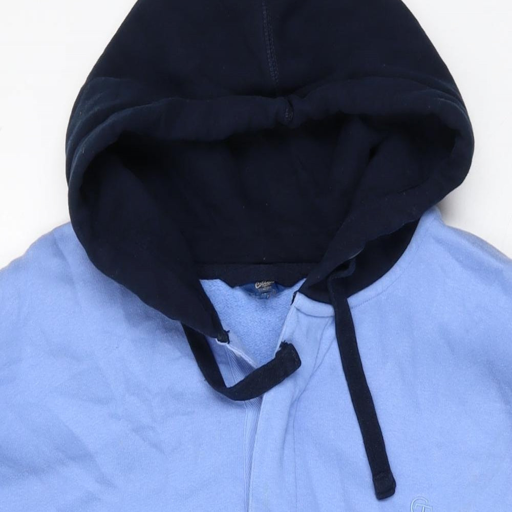 Cotton Traders Mens Blue Cotton Pullover Hoodie Size XL