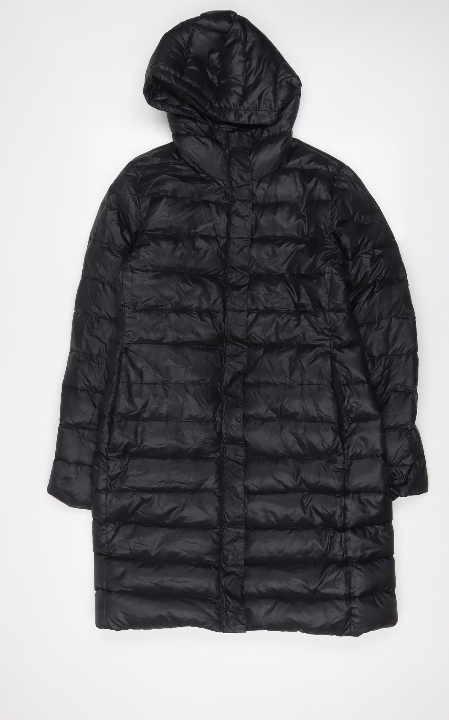 Joseph Womens Black Puffer Jacket Coat Size 10 Zip