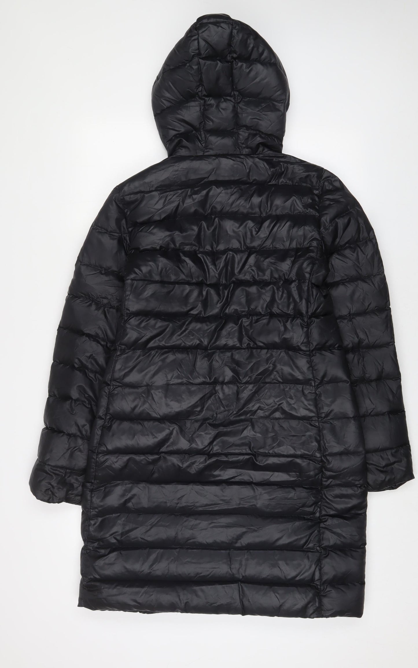 Joseph Womens Black Puffer Jacket Coat Size 10 Zip