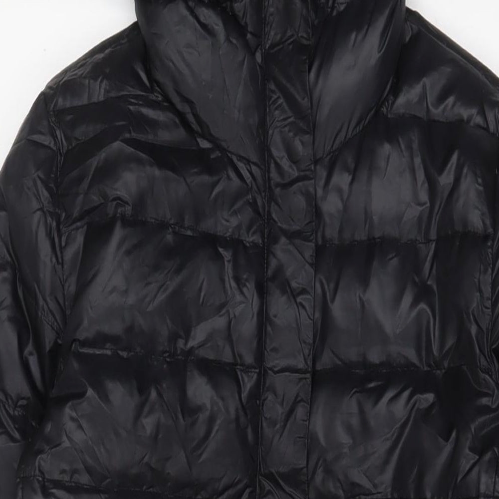 Joseph Womens Black Puffer Jacket Coat Size 10 Zip