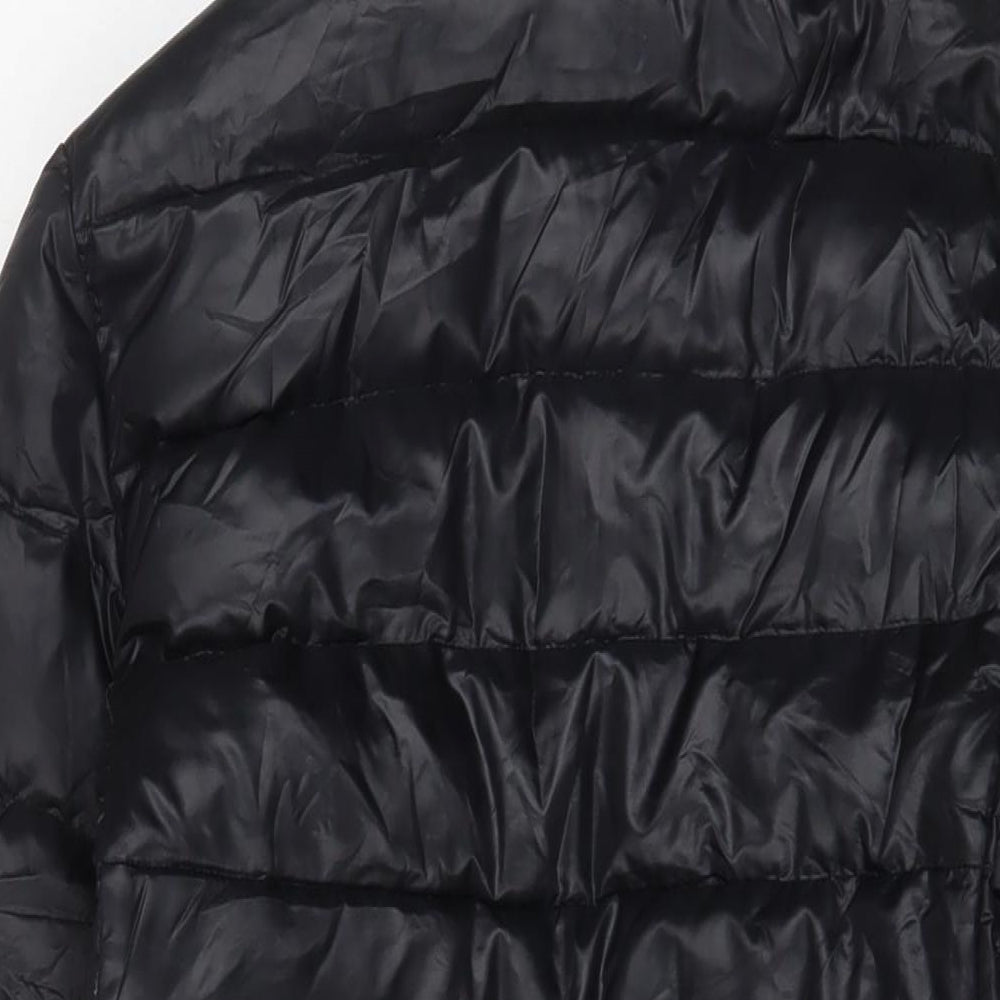 Joseph Womens Black Puffer Jacket Coat Size 10 Zip