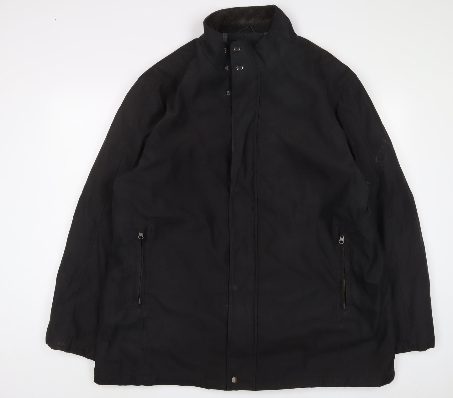 Henley & Knight Mens Black Jacket Coat Size 2XL Zip