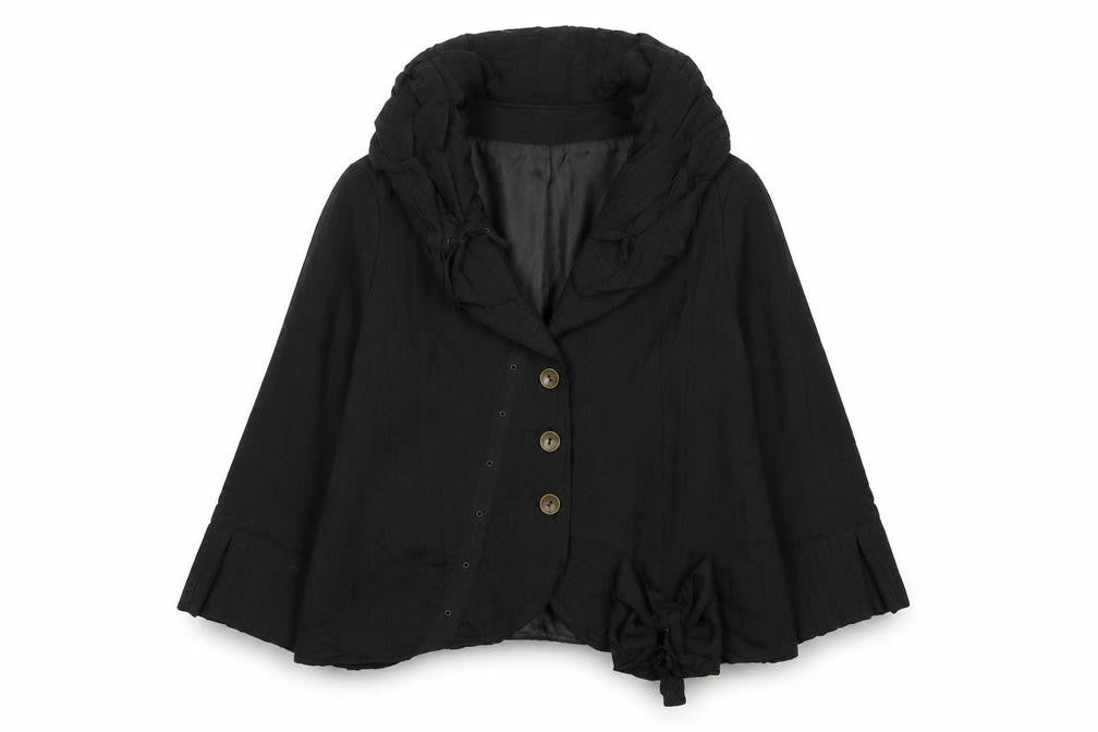 Jean Marc Phillips Womens Black Jacket Coat Size 8 Button