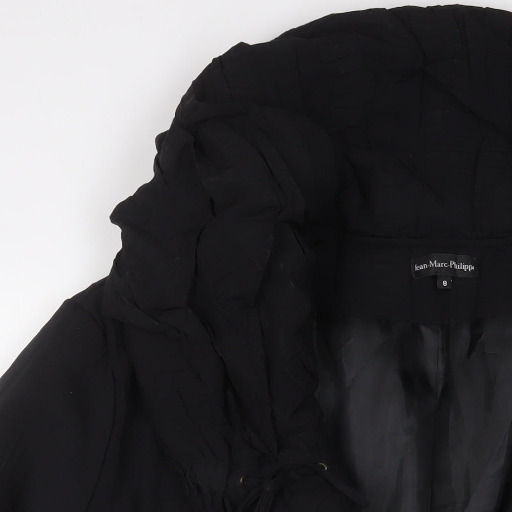 Jean Marc Phillips Womens Black Jacket Coat Size 8 Button