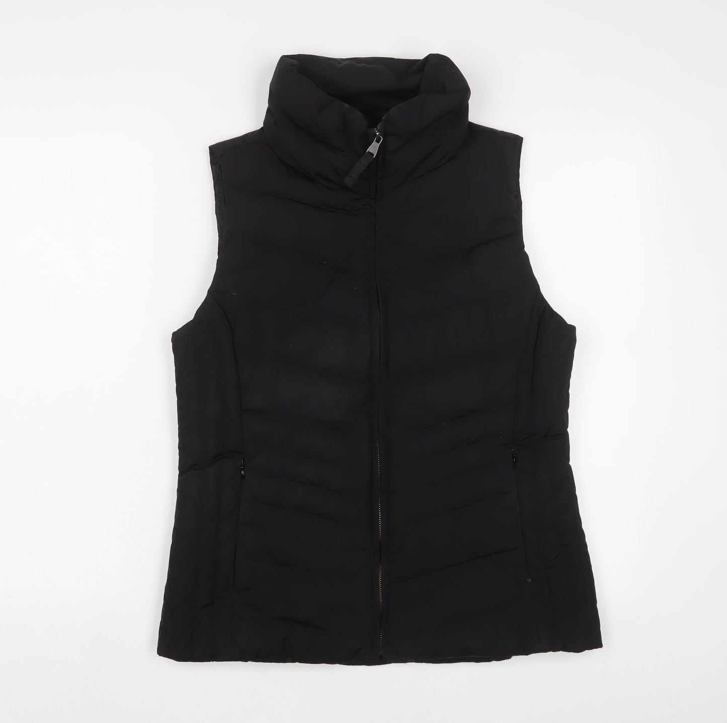 Talbots Womens Black Gilet Jacket Size M Zip - Zip Pockets
