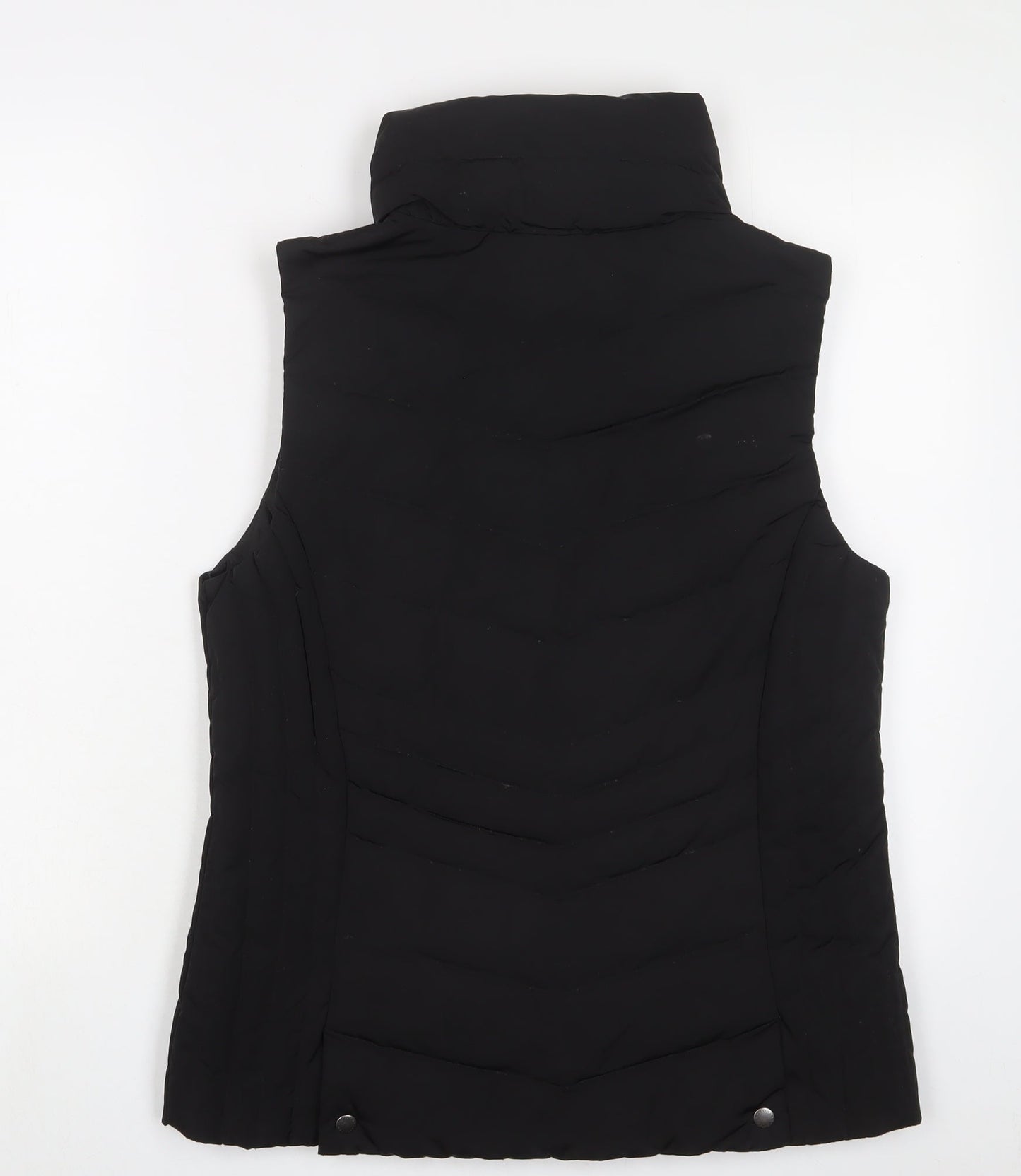 Talbots Womens Black Gilet Jacket Size M Zip - Zip Pockets
