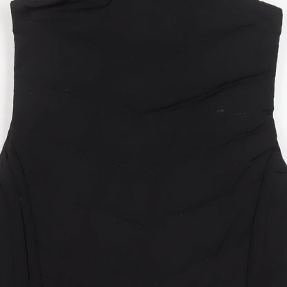 Talbots Womens Black Gilet Jacket Size M Zip - Zip Pockets