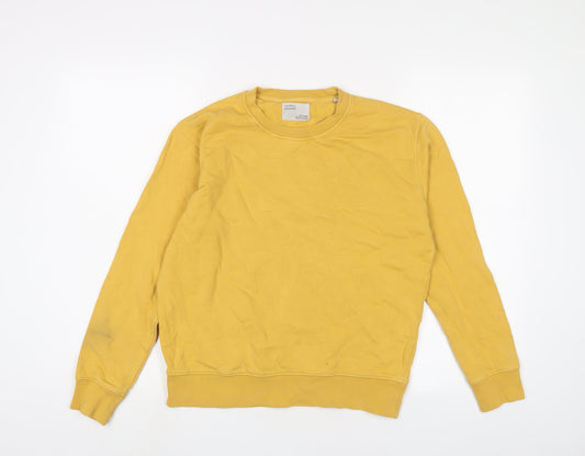 Colorful Standard Womens Yellow Cotton Pullover Sweatshirt Size S Pullover
