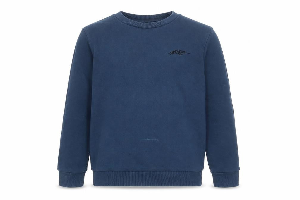 Next Boys Blue Cotton Pullover Sweatshirt Size 11 Years Pullover - Logo, Embroidered