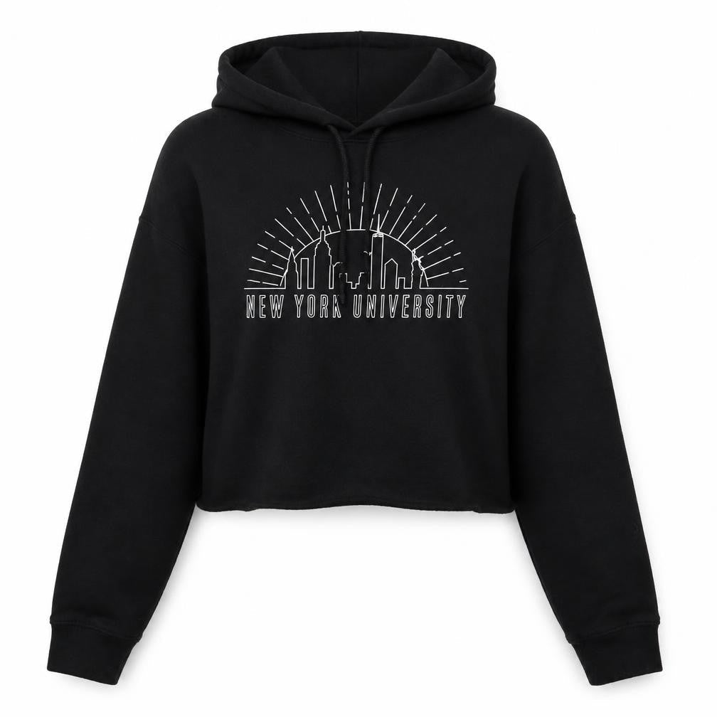 USCAPE APPAREL Womens Black Cotton Pullover Hoodie Size M Pullover - New York University