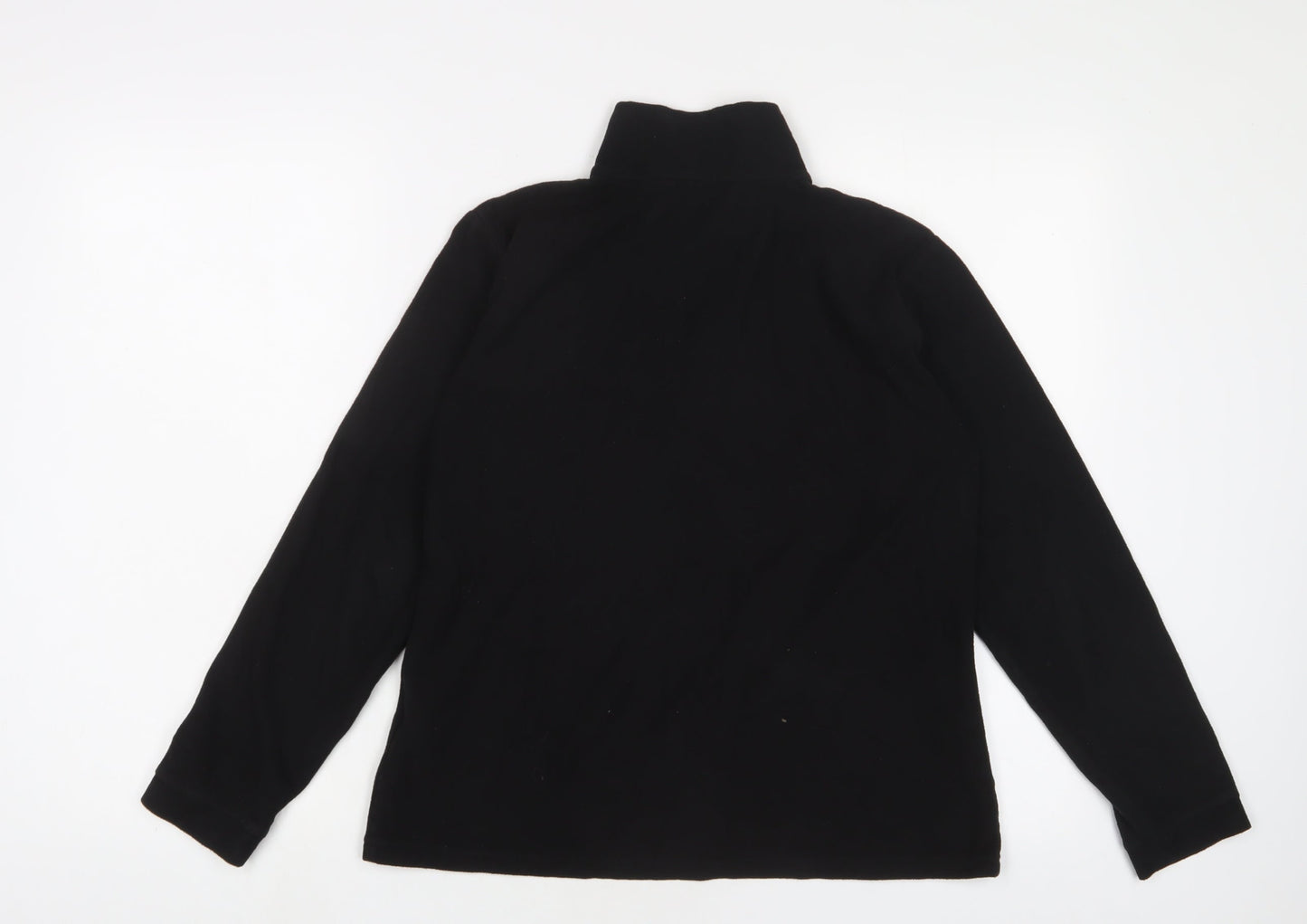 Parallel Womens Black Polyester Pullover Sweatshirt Size 12 Zip