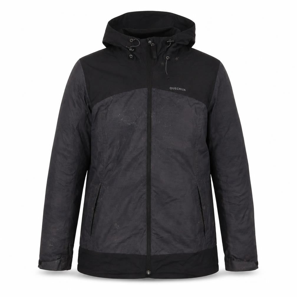 DECATHLON Mens Grey Quilted Coat Size M Zip