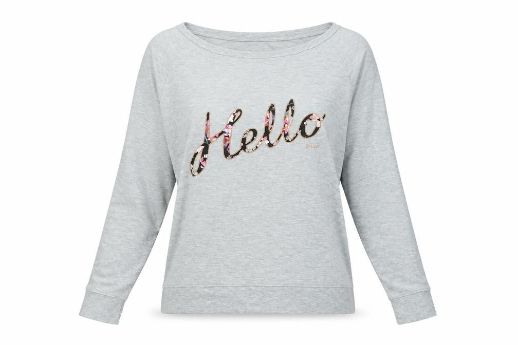 Oasis Womens Grey Polyester Pullover Sweatshirt Size XS - Logo