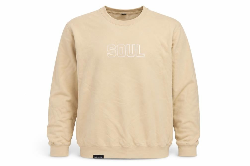 soul survivor Mens Beige Cotton Pullover Sweatshirt Size XL - Logo