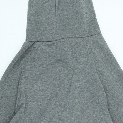 Brand and care label for Ellesse women’s grey polyester pullover hoodie, size 2XL, - logo
