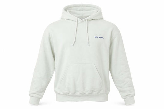 Gilden Mens Ivory Cotton Pullover Hoodie Size S