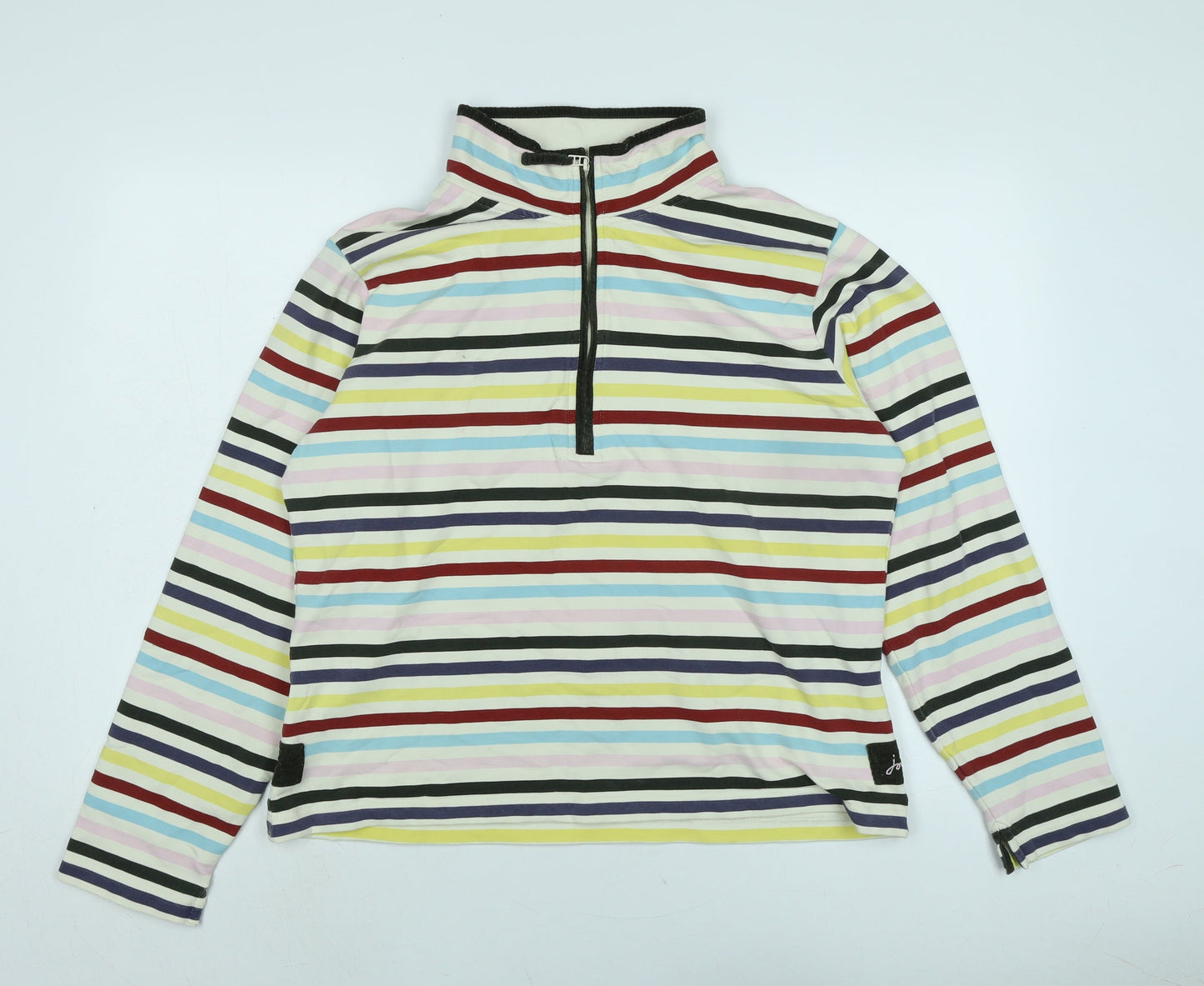 joul Womens Multicoloured Striped Polyester Pullover Sweatshirt Size 12 - Logo