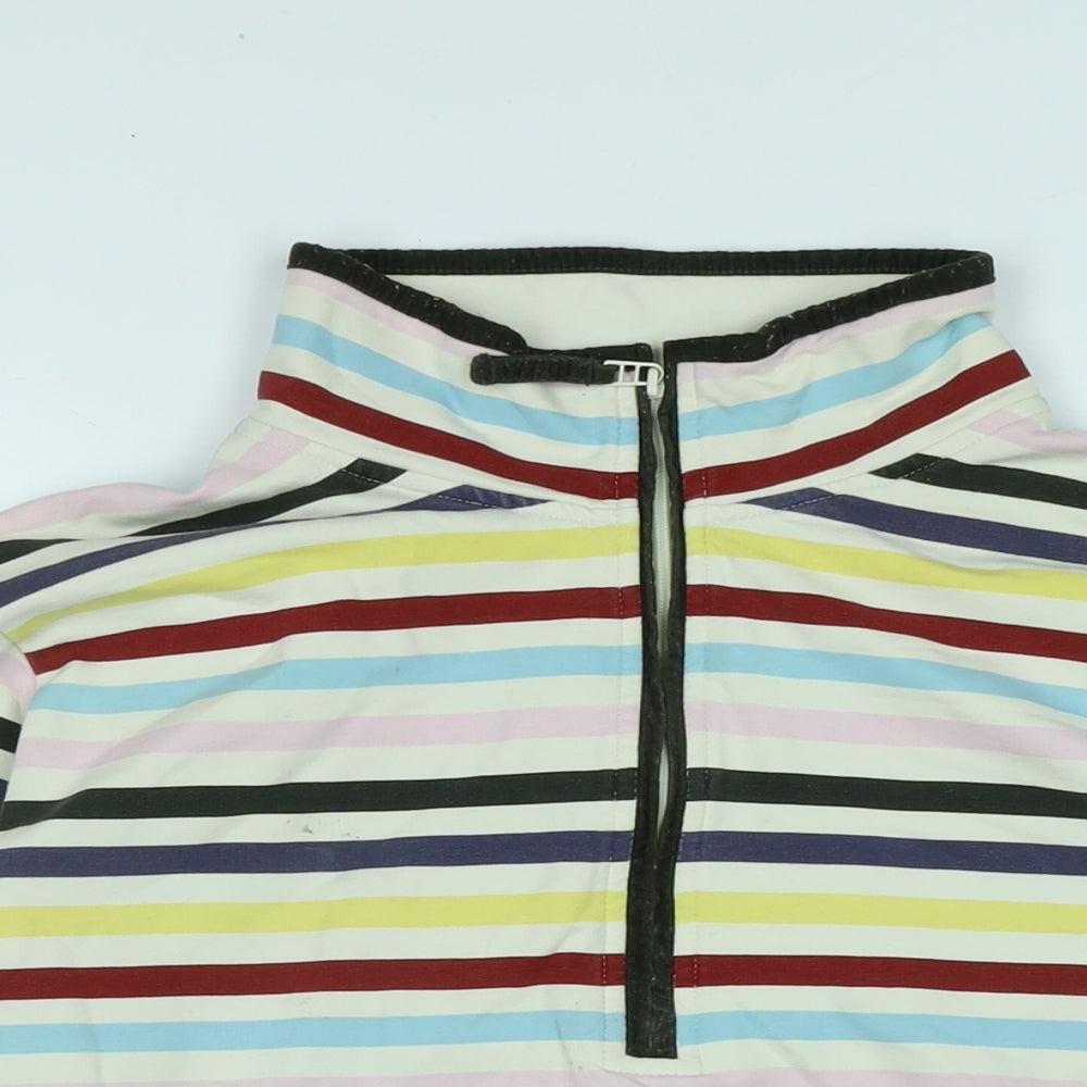 joul Womens Multicoloured Striped Polyester Pullover Sweatshirt Size 12 - Logo