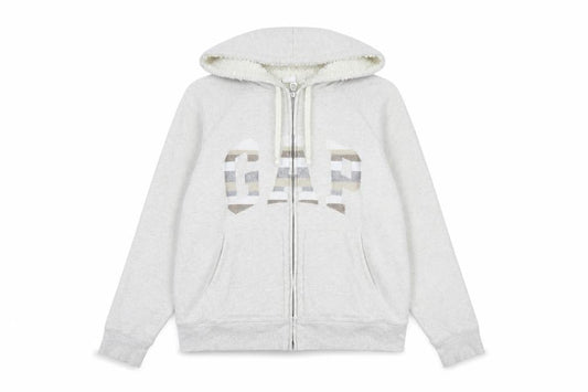 Gap Womens Black Jacket Size L Zip - Logo - Glitter Embroidery