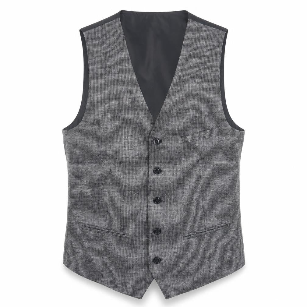 H&M Mens Grey Polyester Jacket Suit Waistcoat Size 42 Regular