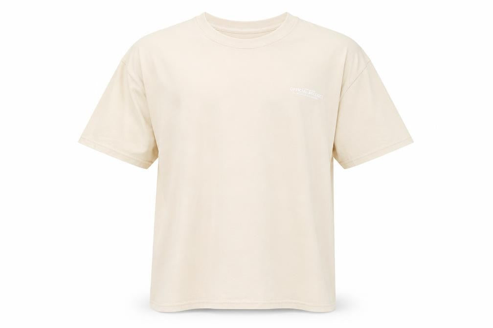 AX Paris Mens Beige Cotton T-Shirt Size L Crew Neck
